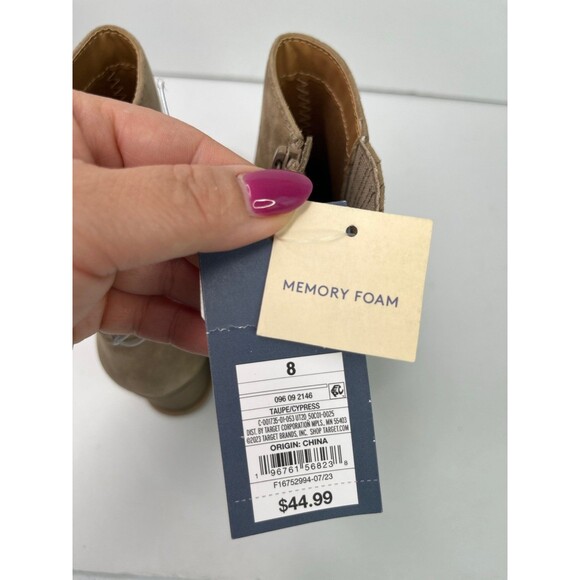 Universal Thread Cypress Wedge Hell Ankle Boots Wonen’s -Taupe/Tan Size 8 #519 - Picture 11 of 12